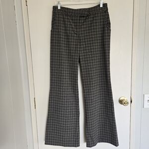 Isabella Bird Gray Plaid Boot Cut Style Pants Women's 10